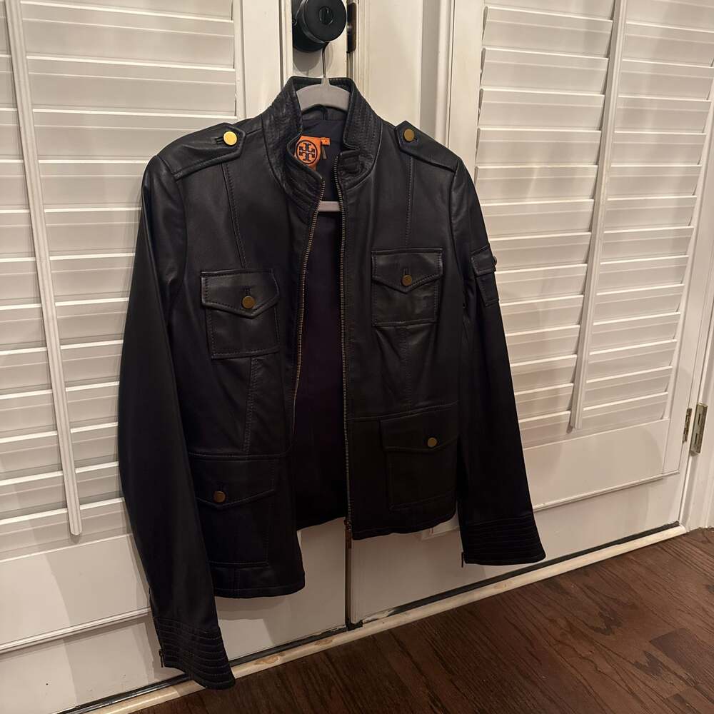 Tory Burch Leather Biker Jacket
